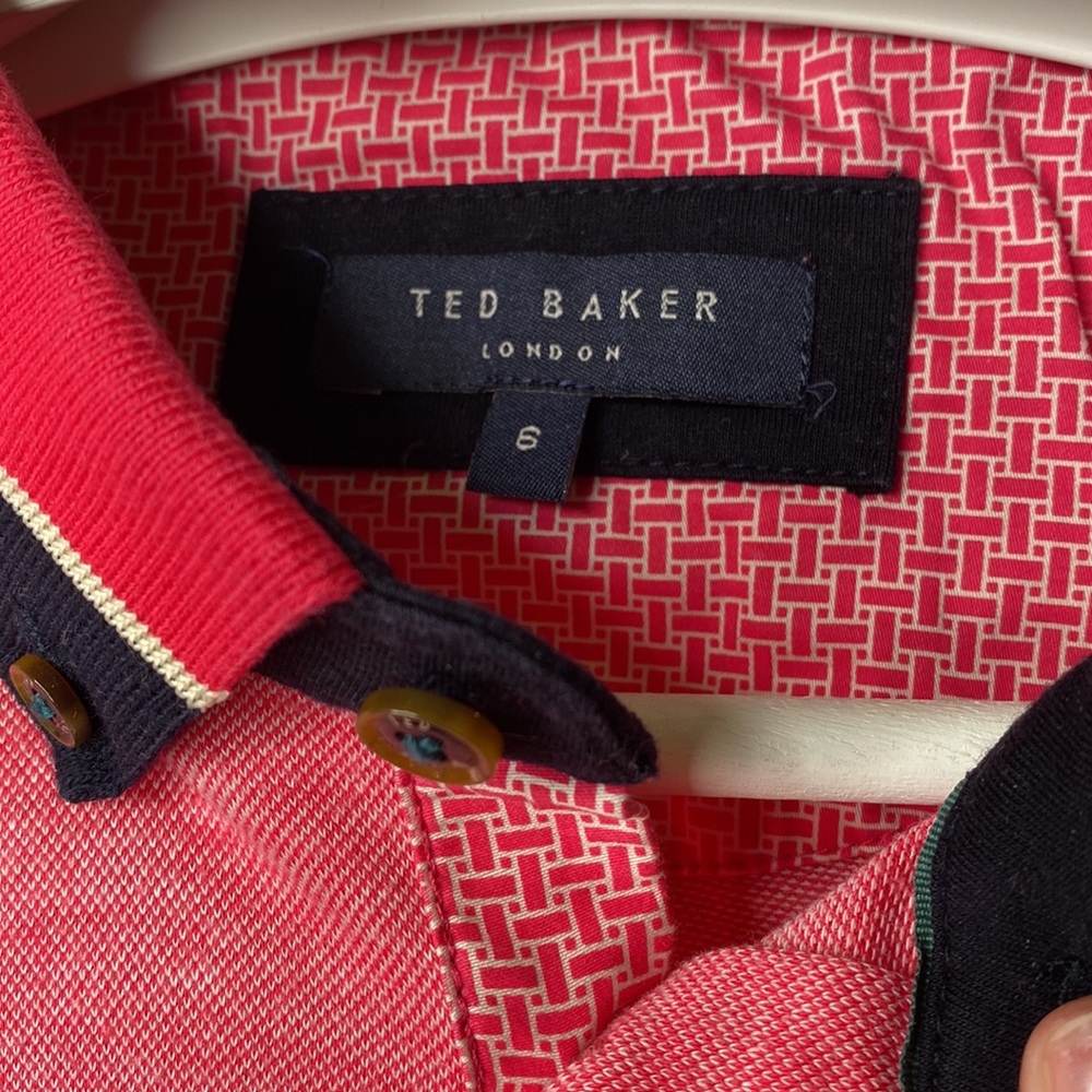 Ted Baker Heathered Red Polo Shirt - Picture 4 of 10